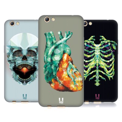 HEAD CASE DESIGNS POLYGONAL ANATOMY SOFT GEL CASE FOR OPPO PHONES