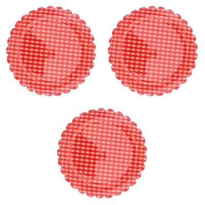3 stücke Stilplatte Kreative Plaid Pattern Aufbewahrungsschale