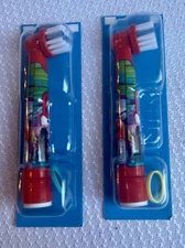 Lot of 2 Oral B Stages Power Kids Toothbrush Replacement Heads Disney Cars Theme