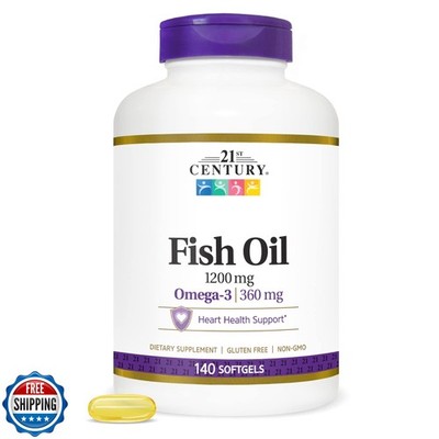 21st Century Fish Oil 1200 mg Softgels, 140 Count