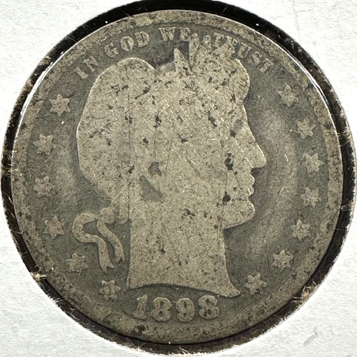 1898 25C Barber Quarter, Contains 0.1808oz of SILVER (87388)