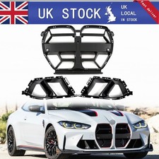 For BMW M3 G80 M4 G82 21-2024 CSL Style Gloss Front Nose Grill &amp; Fog Light Cover