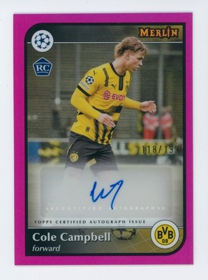 2024-25 Cole Campbell Topps Merlin Chrome Pink Autographed Rookie Card 118/199