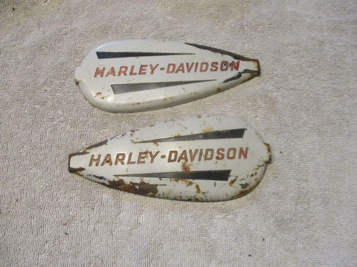 HARLEY 45 KNUCKLEHEAD FLATHEAD GAS TANK EMBLEMS OEM RARE | eBay