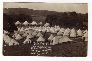 SUSSEX SULLINGTON CAMP 2ND NORFOLK REGIMENT RP