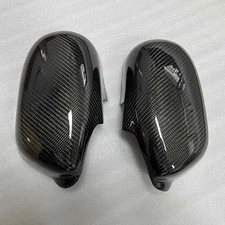 Real Carbon Add-on Side Mirror Cover Cap for Nissan Skyline R33 GTR GTS 1993-98