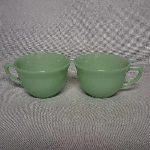 Fire King Jadeite Green Jane Ray Coffee Cups 2
