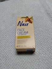 Nair Hair Remover Moisturizing Face Cream with Sweet Almond Oil 2 oz, NEW (J