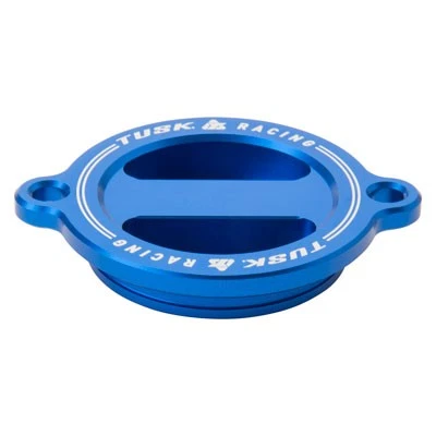 Cubierta de filtro de aceite de aluminio Tusk azul para Husqvarna 701 Supermoto 2016-2023 Foto 3 de 4