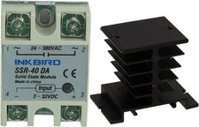 40A Solid State Relay SSR 40DA 3-32VDC Input 24-380VAC With Heat Sink