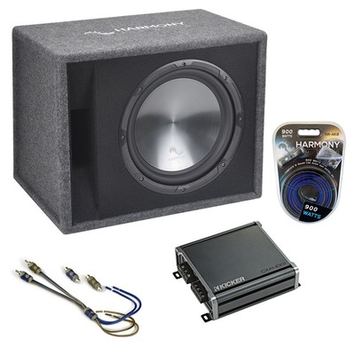 Kia Soul 10-18 Harmony Single 12'' Loaded Sub Box Enclosure & CXA400.1 Amp