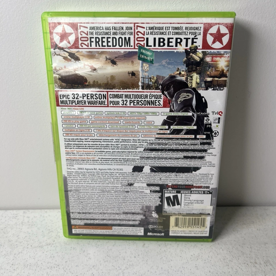 Homefront - Microsoft Xbox 360 - 2011 - CIB - Probado y funcionando Foto 4 de 4