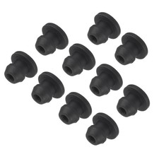 10Pcs Silicone Snap in Locking Hole Plugs, Seal Cover Panel Round 5.5mm Black
