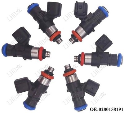 6 Pcs Fuel Injectors 0280158191 For 2012-2019   Explorer & Taurus 3.5L V6, #cv