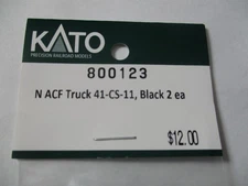 Kato #800123 Truck ACF 41-CS-11 Black w/Coupler. 1 Pair. N-Scale