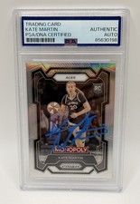 2024 Panini Prizm Monopoly Silver Kate Martin Signed AUTO PSA/DNA RC Rookie Card