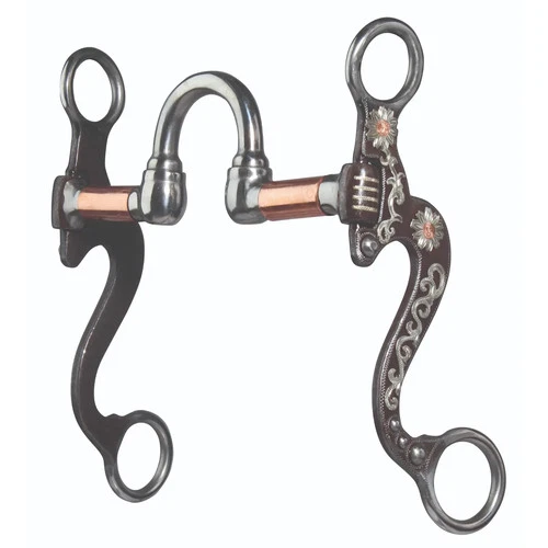Professional's Choice Small Flower Shank Horse Bit with Copper Accents -
