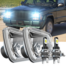 Pair 5x7 7x6 Led Headlights Hilo Beam Drl Lamp For Jeep Cherokee Xj 1984-2001 Pair 5x7 7x6 Led Headlights Hilo Beam Drl Lamp For Jeep Cherokee Xj 1984-2001