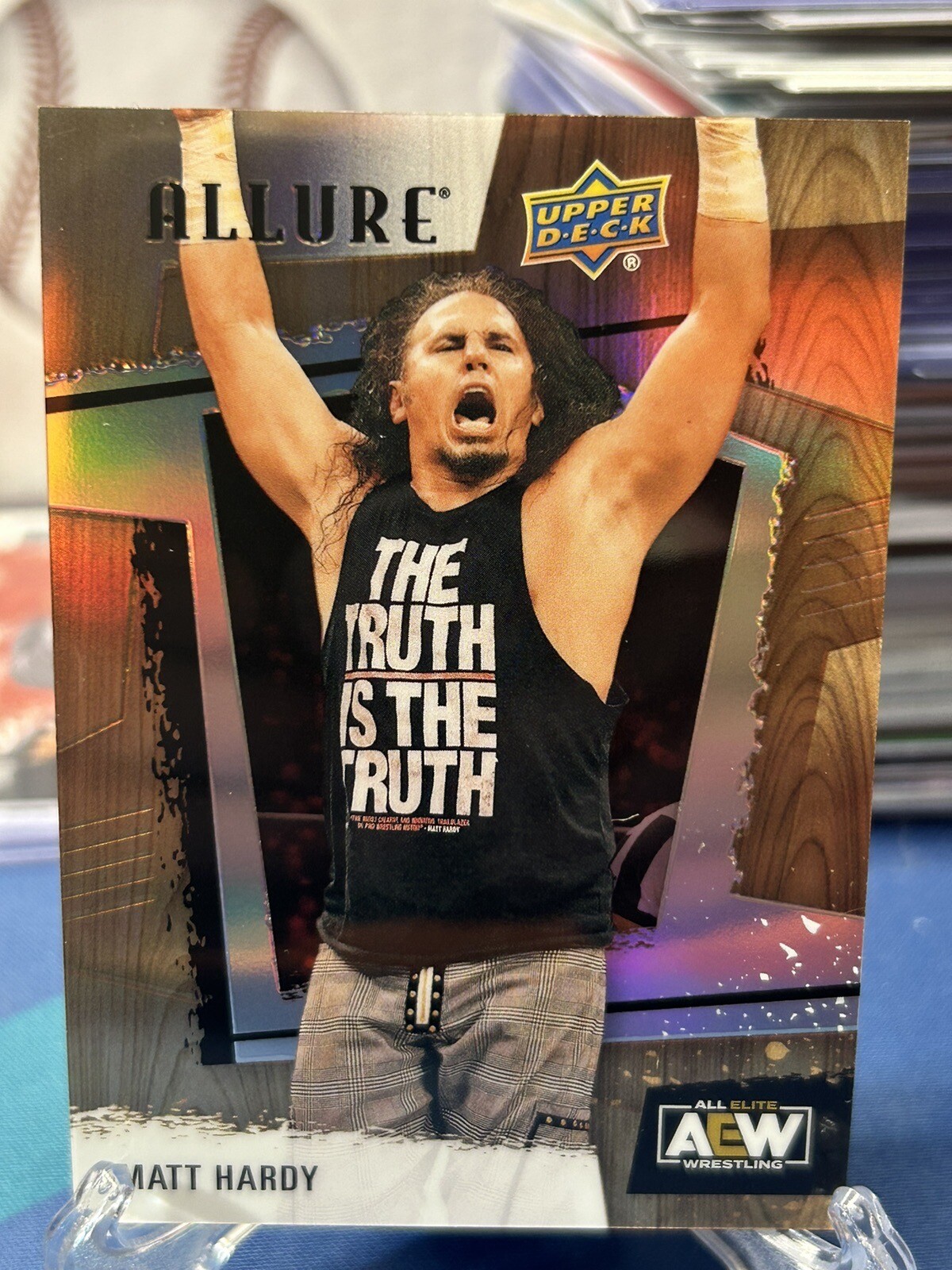 2022 Upper Deck AEW Allure Matt Hardy “TABLE” REFRACTOR SP No. 72