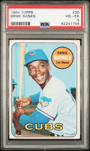 1969 Topps Ernie Banks || PSA 4 || #20 || Freshly Graded