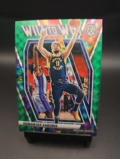 2020-21 Panini Mosaic - Will to Win Green Mosaic Prizm #19 Domantas Sabonis