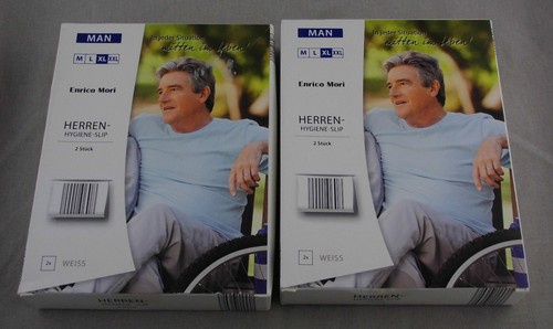 Enrico Mori Herren 2 × HYGIENE * 2 - SLIP Gr. XL weiß