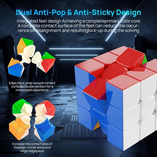 Speed Cube 3x3 Magic Cube Stickerless Puzzle Cube Intelligence Improvement Toys - Picture 9 of 9
