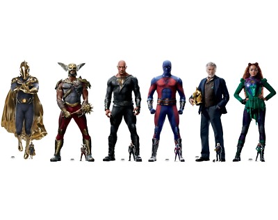 Schwarz Adam Offiziell Lebensgröße Pappfiguren Ultimate Pack 6 Standees