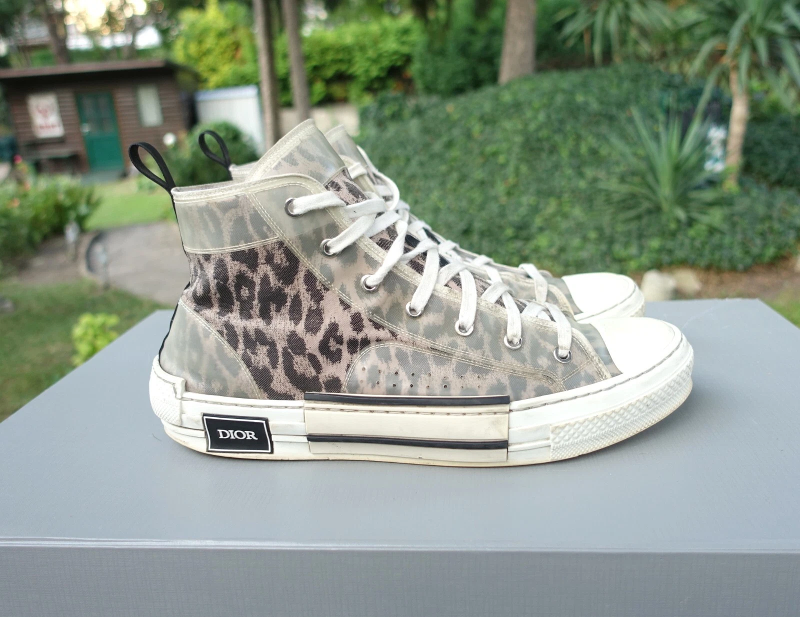 DIOR SHOES 44 shoe sneaker sneakers leo white high top b23
