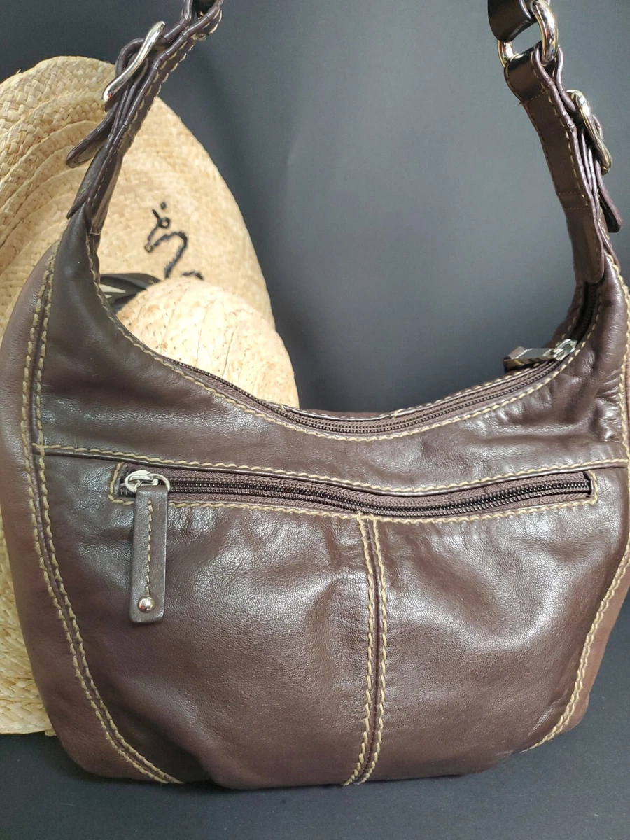 Tignanello Brown Leather Small Shoulder Bag 11x8x3 | eBay