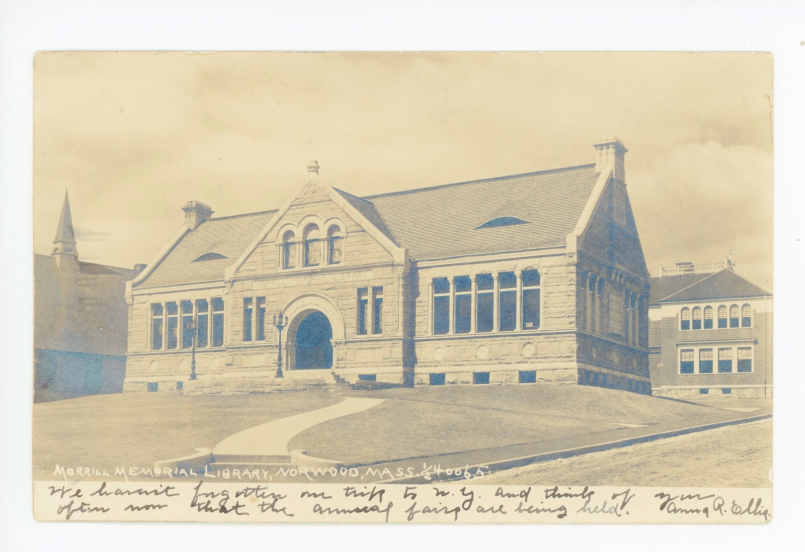 RPPC Morrill Memorial Library NORWOOD MA Rare Antique Photo UDB 1905 eBay
