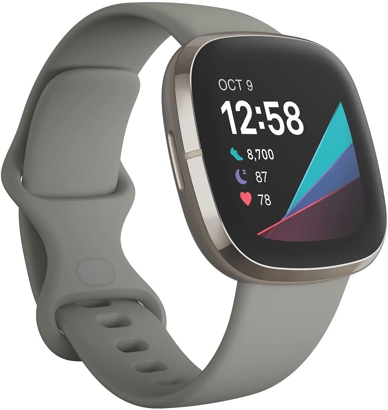 Fitbit Sense Advanced Health Smartwatch in Silver Pre-Owned Condition-image