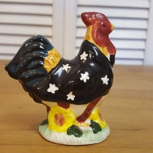 Rooster Salt Shaker Patriotic Americana Ceramic Chicken Stars Stripes - Picture 3 of 7