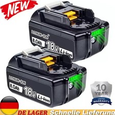 2X 18V Original Ersatzakku für Makita BL1860 8,0AH Li-Ion BL1850 BL1830 BL1840