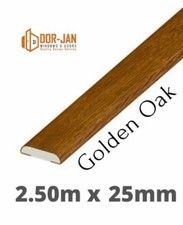 2.5m x 25mm x 6mm GOLDEN OAK UPVC D-MOULD Windows Finishing Trims COILED