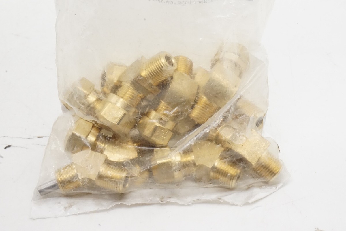 10 Pack Imperial 90729 Brass Nylon Air Brake Tube Fitting 45