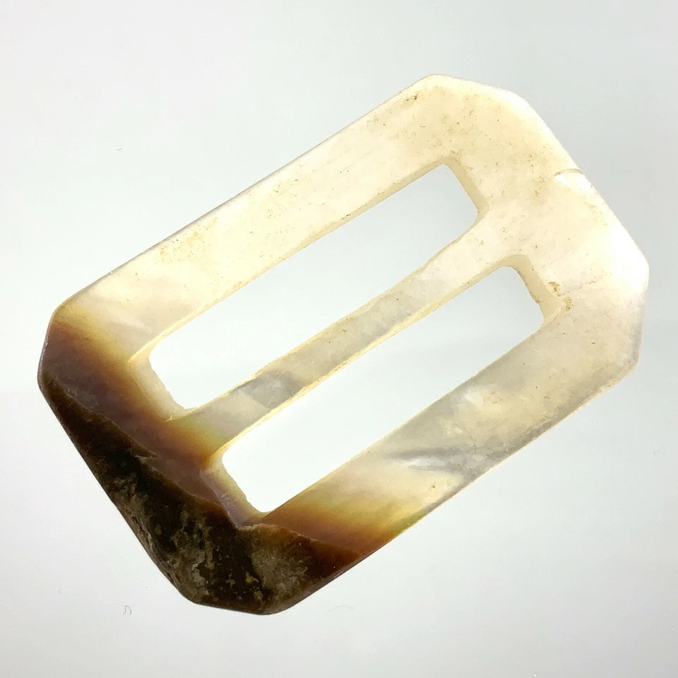 Carved MOP Mother-Of-Pearl Belt Buckle For Garment 1.75in Marble Pattern 352B - Image 3 of 4