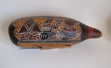 Unique Peruvian Guiro With Scraper Percussion Musical Instrument 11"H