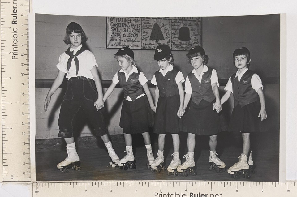 1960s Camp Fire Girls Jacksonville Florida Roller Skating Party Vintage