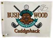 Chevy Chase Signed Caddyshack Bush Wood Country Club Flag Autograph Beckett