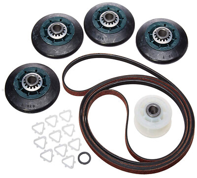 Maytag MED5500FC0 Genuine OEM Dryer Belt Rollers Pulley Kit