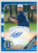2019 Bowman Paper Prospect Autograph PA-EJ Eduardo Jimenez  #011/150 Tigers