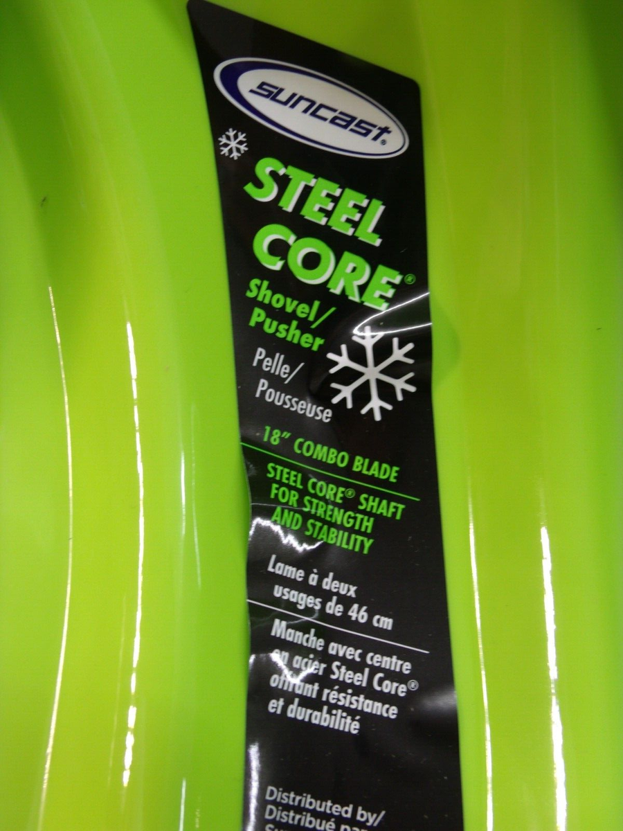 Suncast 18 Combo Snow Shovel With Wear Strip - Lime Green Winter