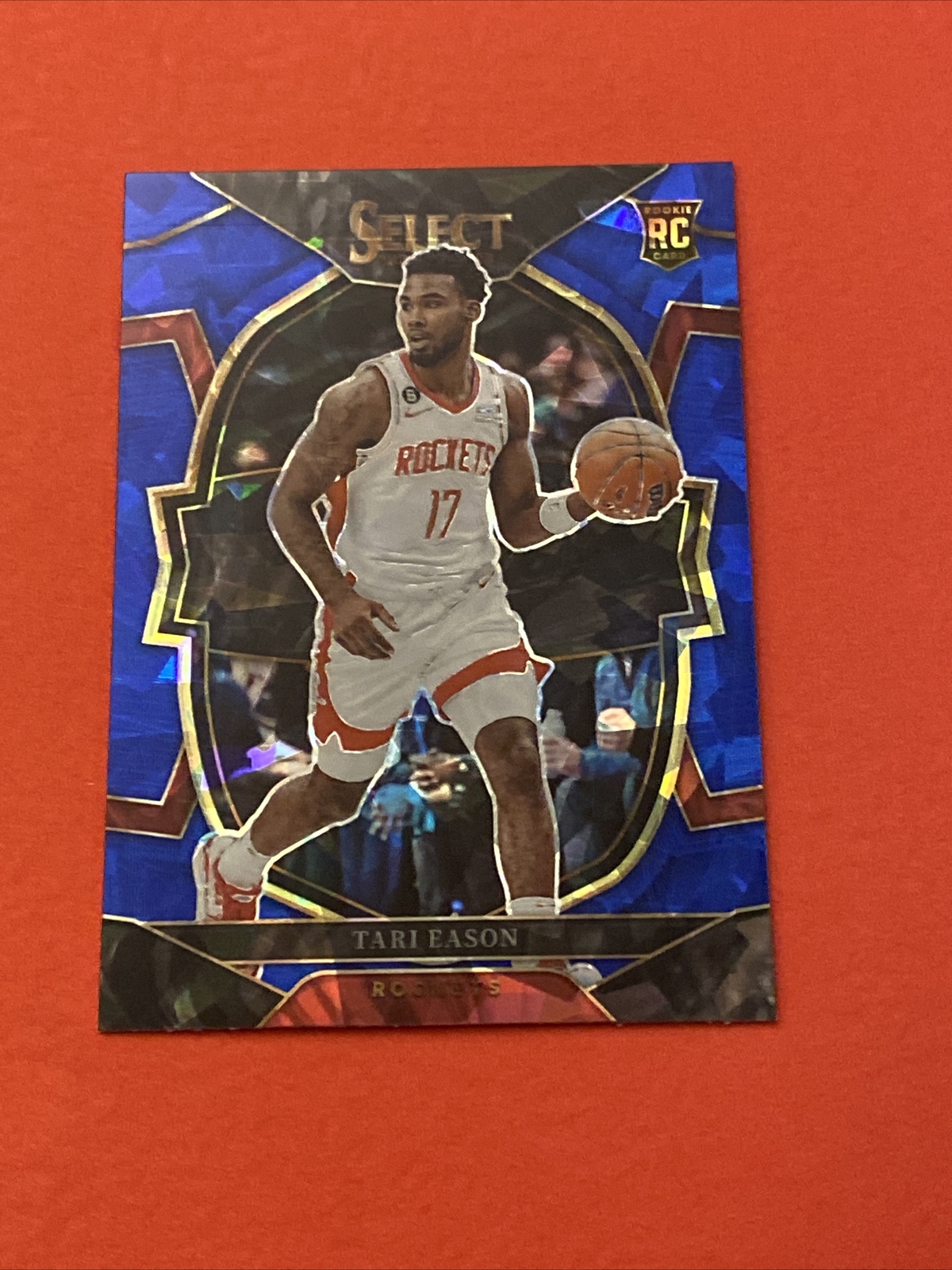 2022-23 Panini Select Tari Eason Blue Cracked Ice Prizm RC #82 ROCKETS
