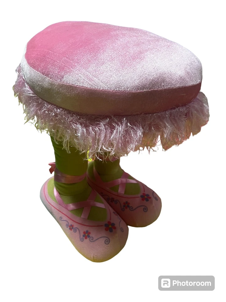 Розовый табурет балерины, 17 дюймов в высоту, 12 дюймов в диаметре - Изображение 4 из 4
