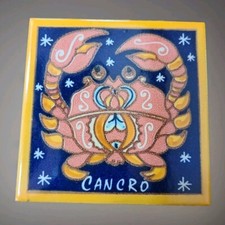 NEW Italian Pottery ZODIAC CANCER CANCRO Crab...