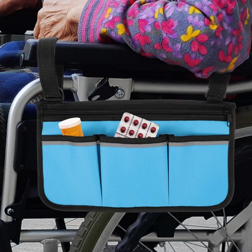 Wheelchair Armrest Storage Bag Pouch Side Pocket Walker Provides - 第 5/12 張圖片
