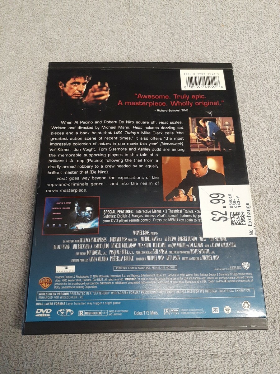 HEAT DVD BOX ☆ Heat (DVD) (Snap Case Packaging) | eBay