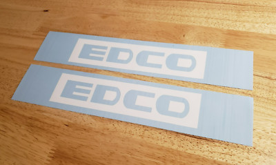 edco concrete saw floor grinder Decals Stickers 12'' (2) GLOSS white  Fast
