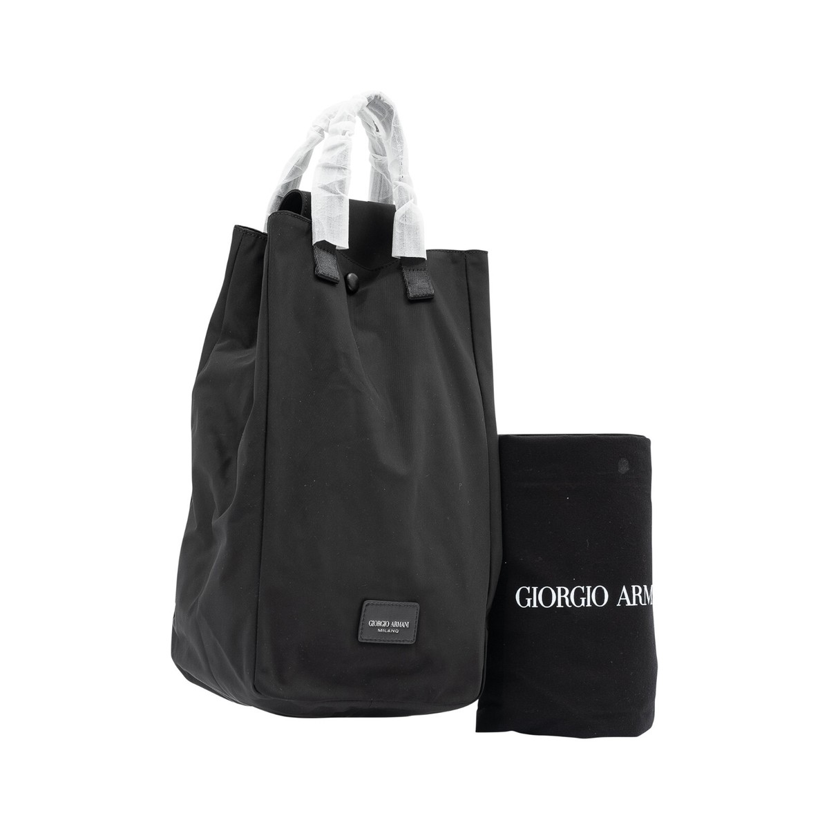 $1995 GIORGIO ARMANI Black Label LARGE Duffle Bag Travel + Mini